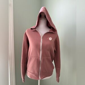 Pure Barre Dusty Rose Zip-Up Hoodie
